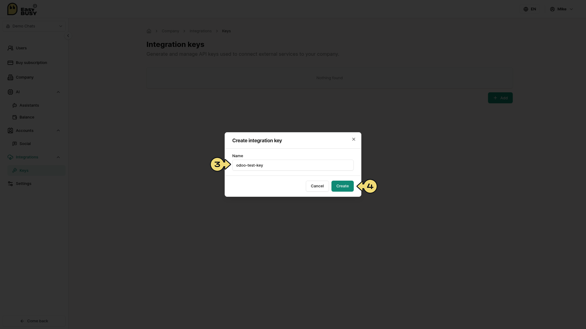 Integration in Odoo – EasyBusy