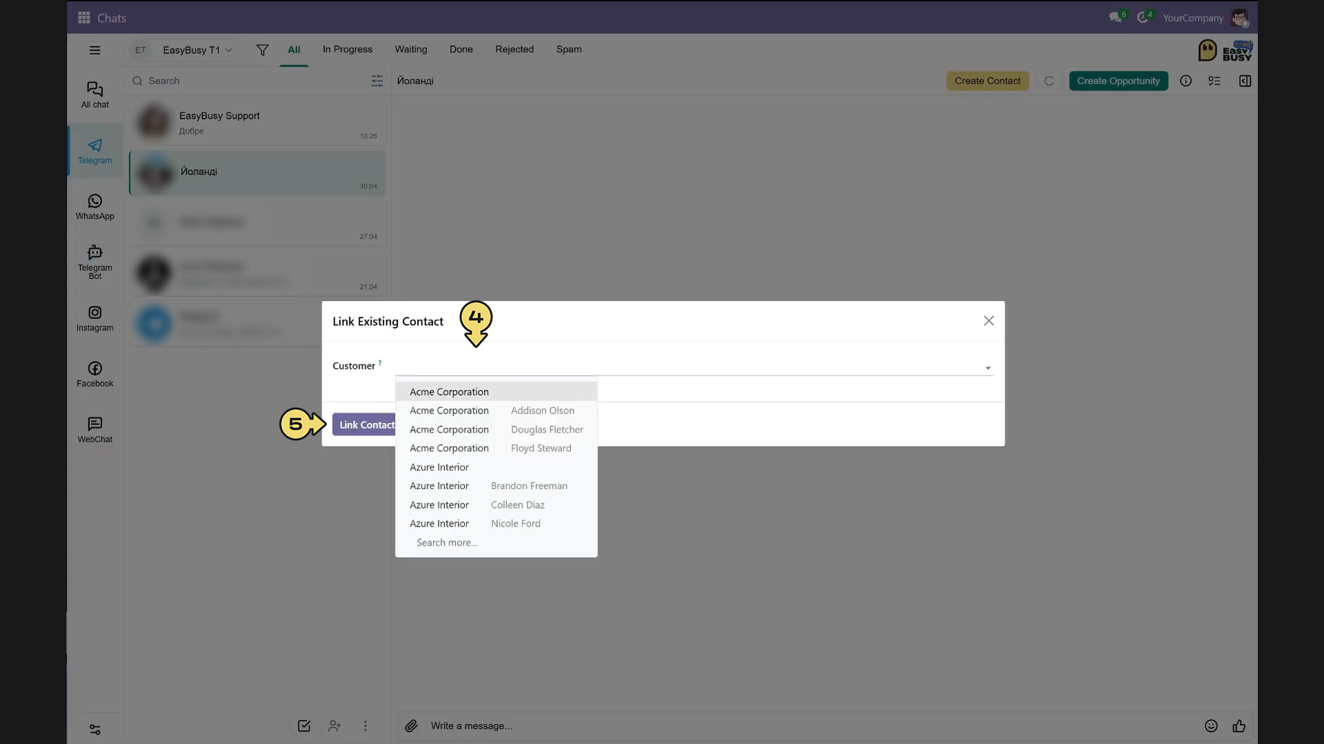 Integration in Odoo – EasyBusy