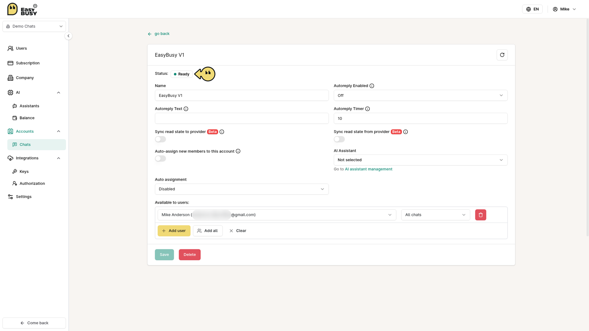 Viber Integration – EasyBusy