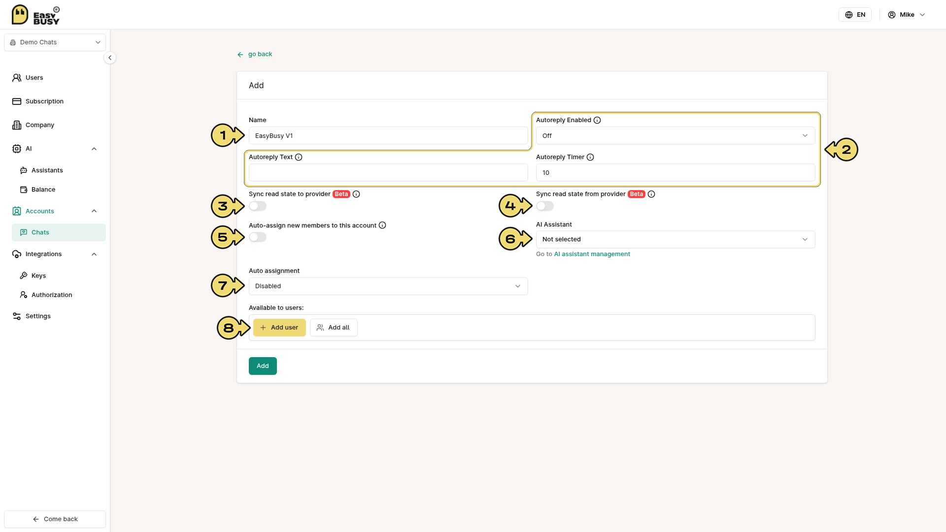 WhatsApp Integration – EasyBusy