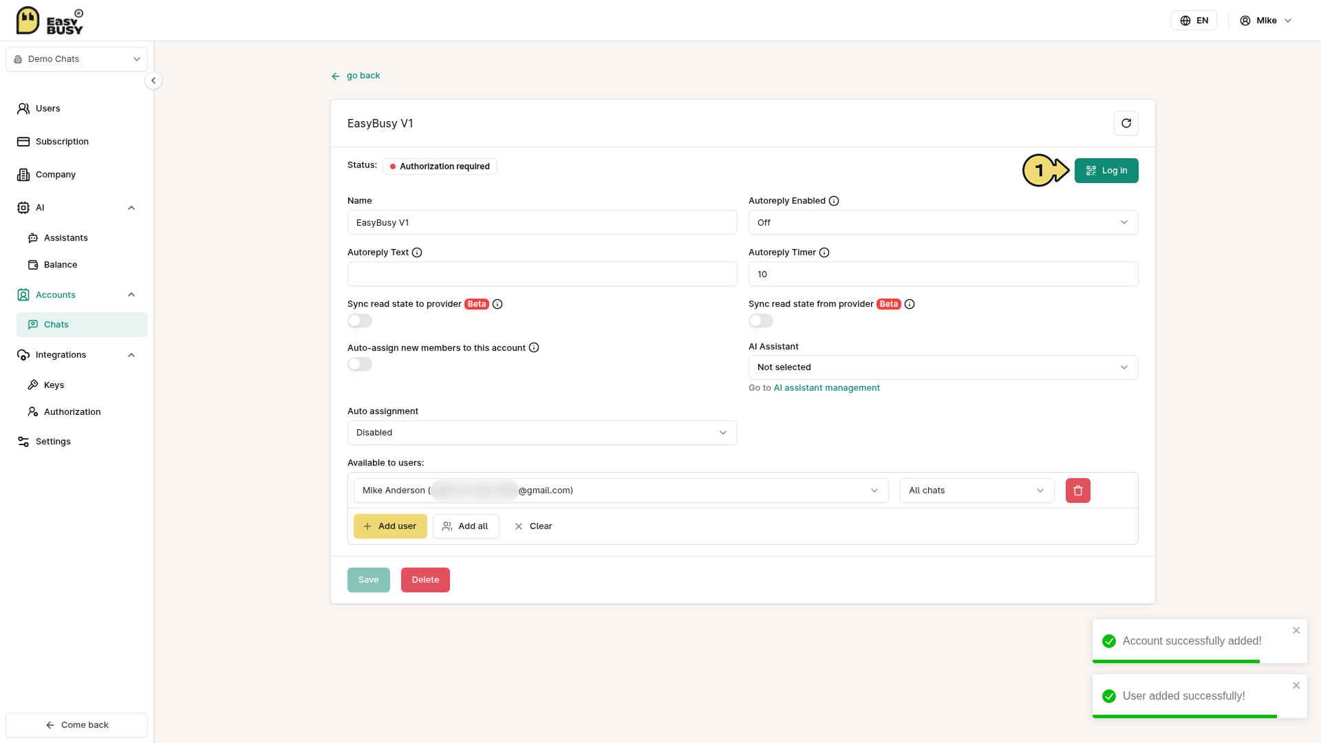 WhatsApp Integration – EasyBusy