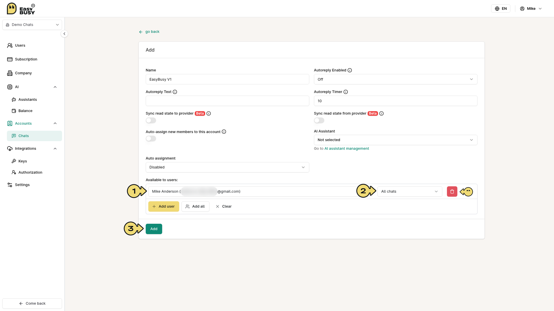 WhatsApp Integration – EasyBusy