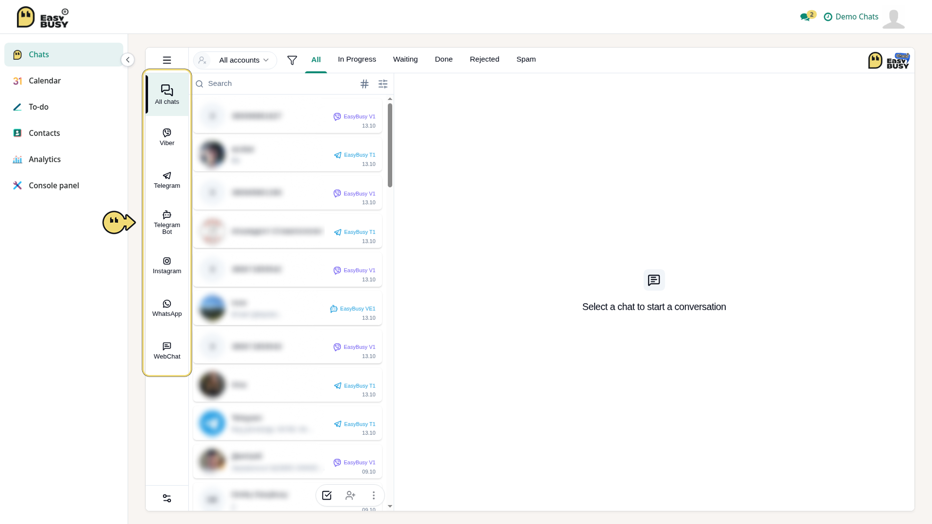Chats Module – EasyBusy