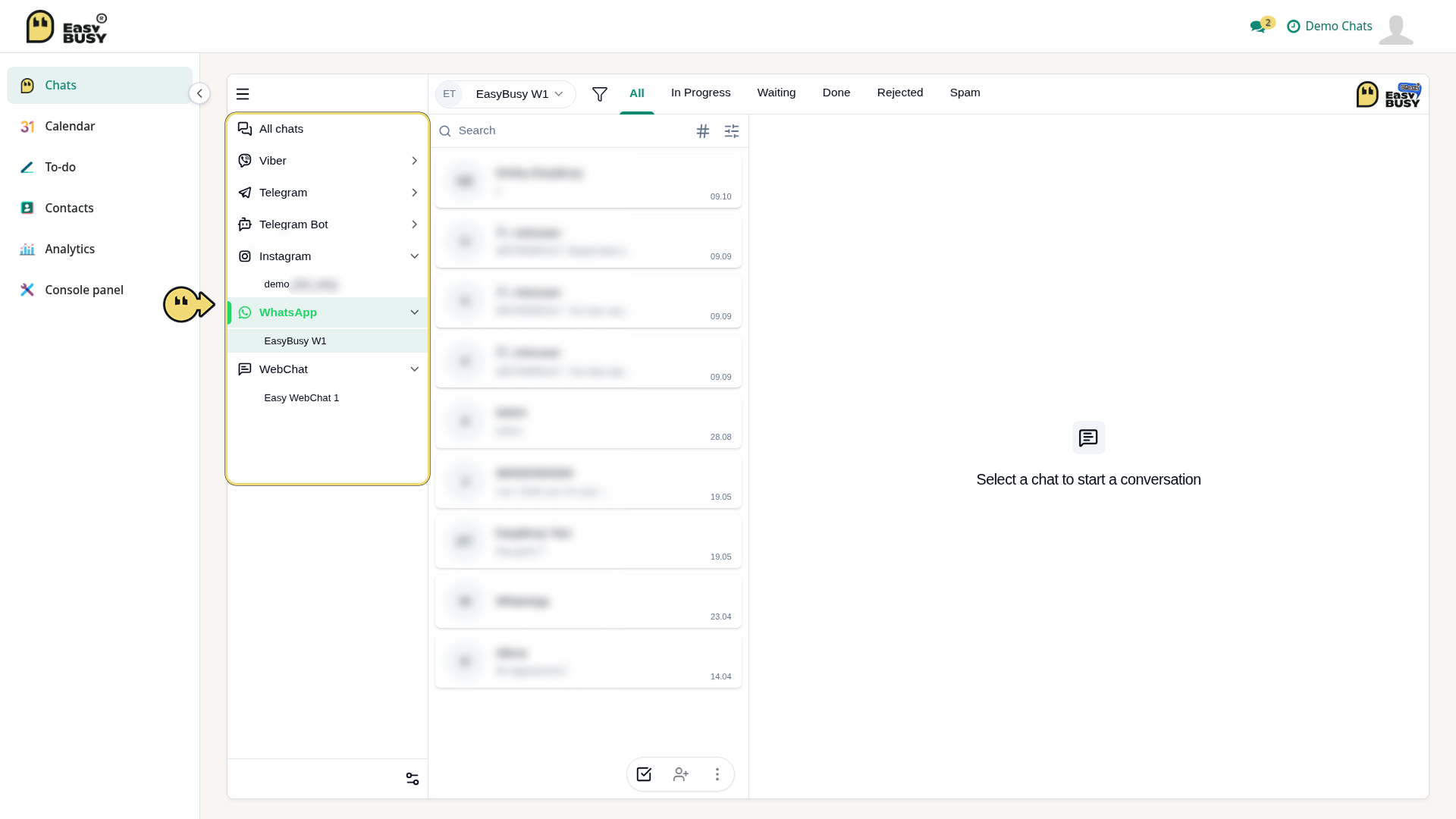 Chats Module – EasyBusy
