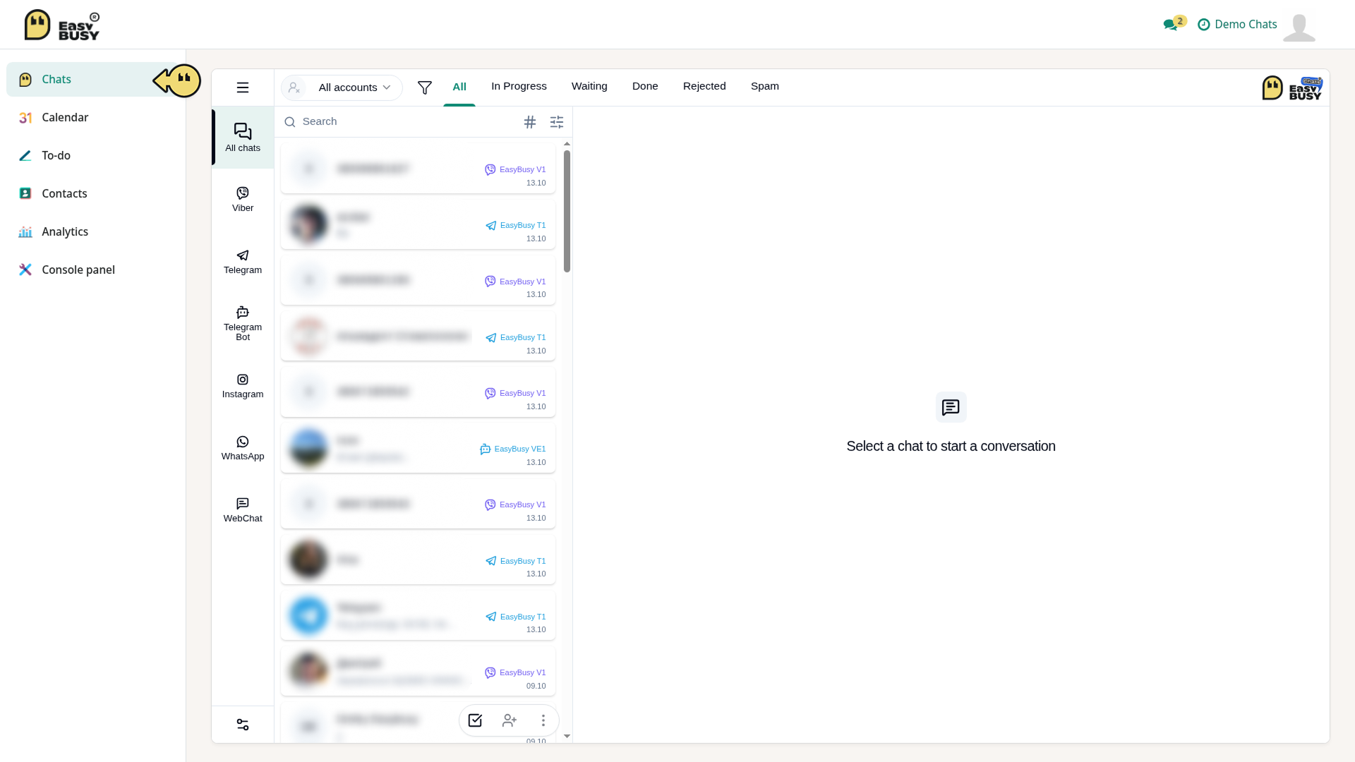 Chats Module – EasyBusy