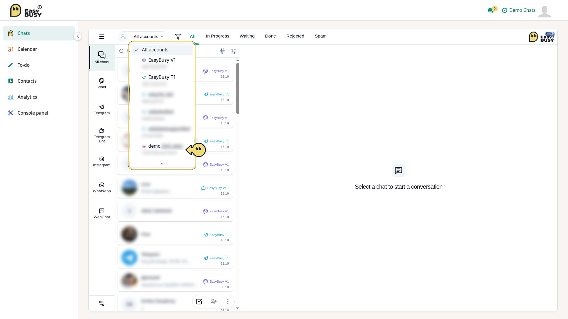 Chats Module – EasyBusy