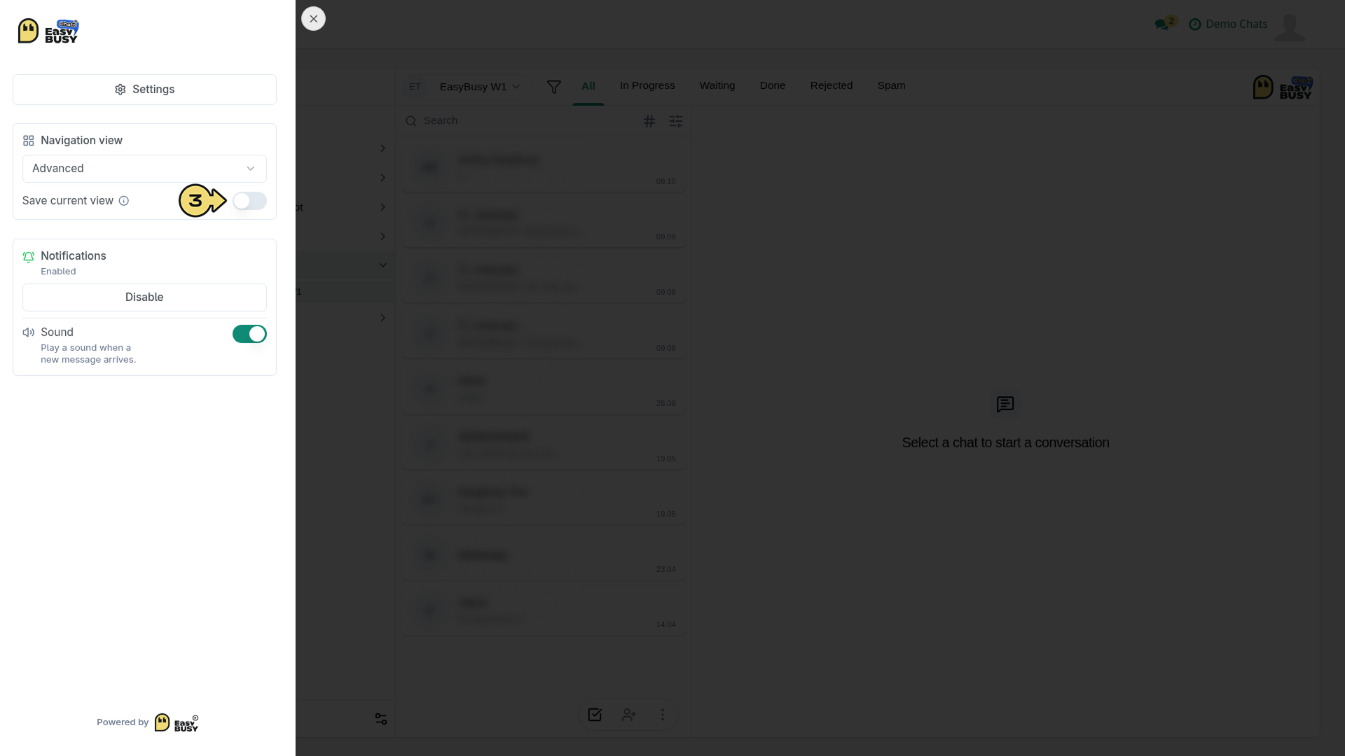 Chats Module – EasyBusy