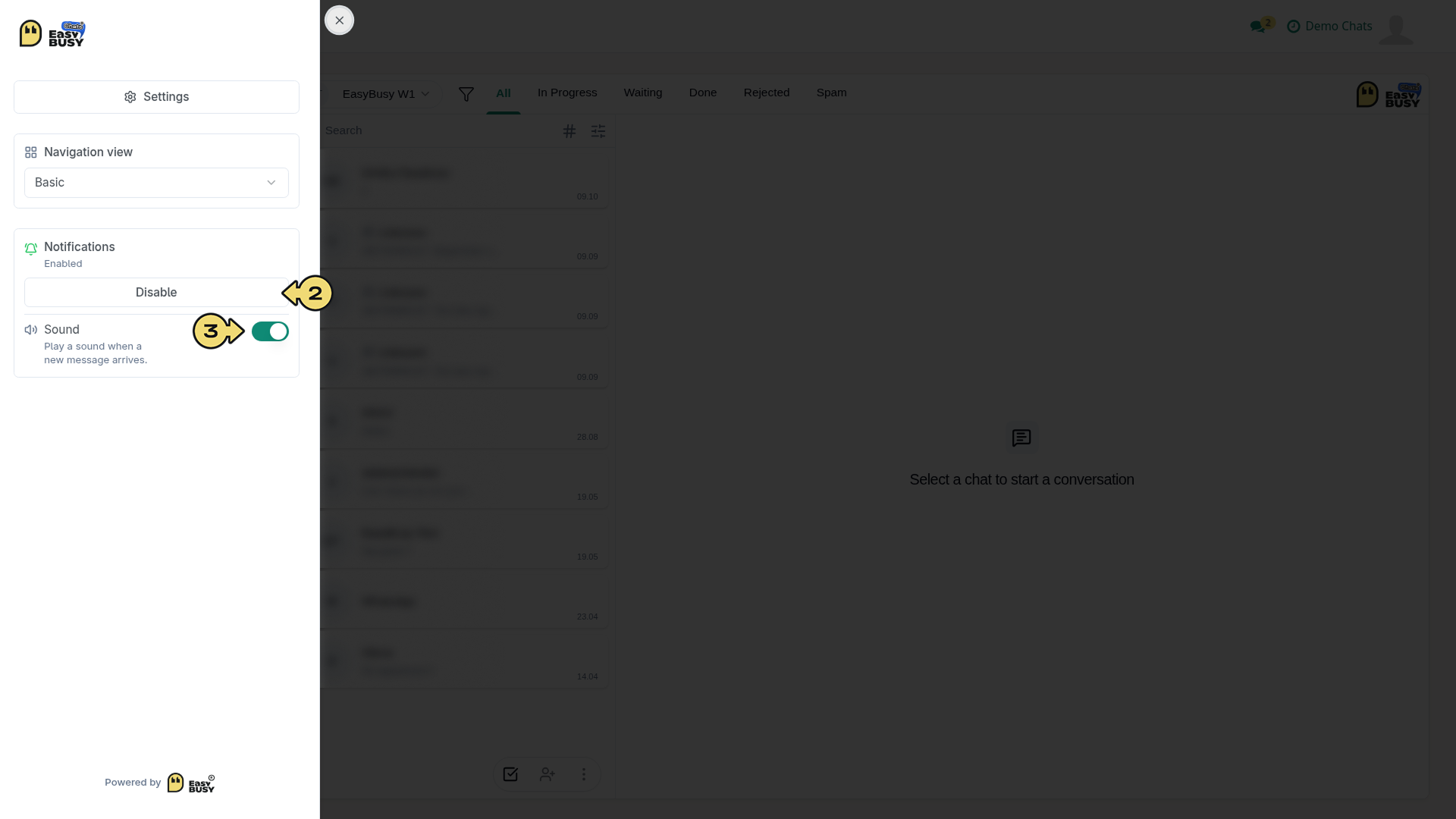 Chats Module – EasyBusy