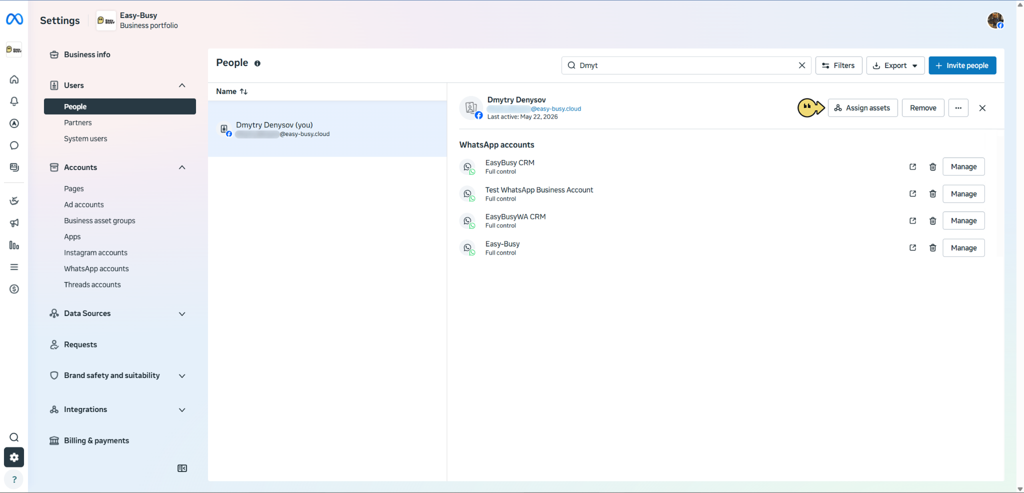 WhatsApp Business Account Integration – EasyBusy