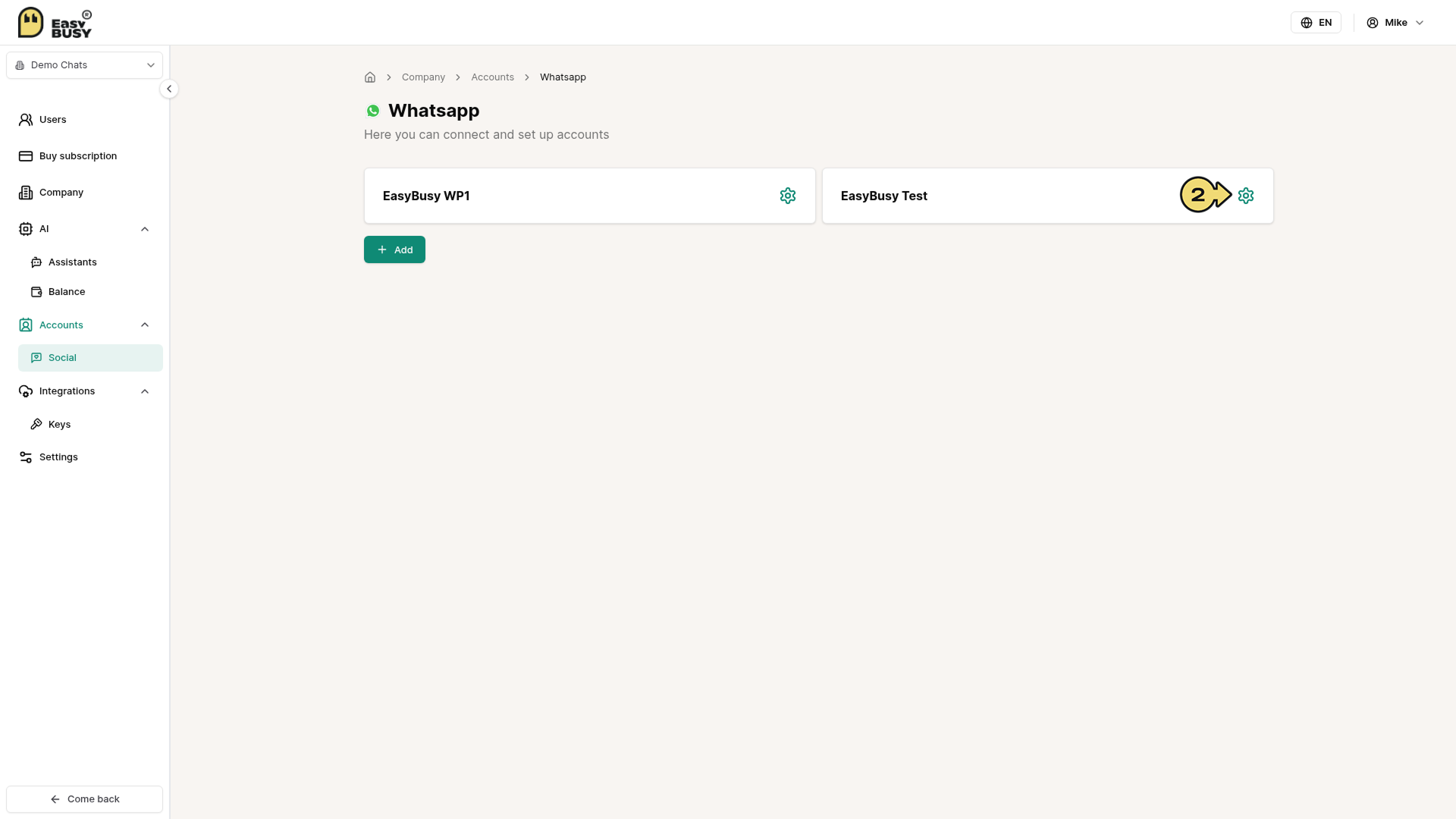 WhatsApp Integration – EasyBusy