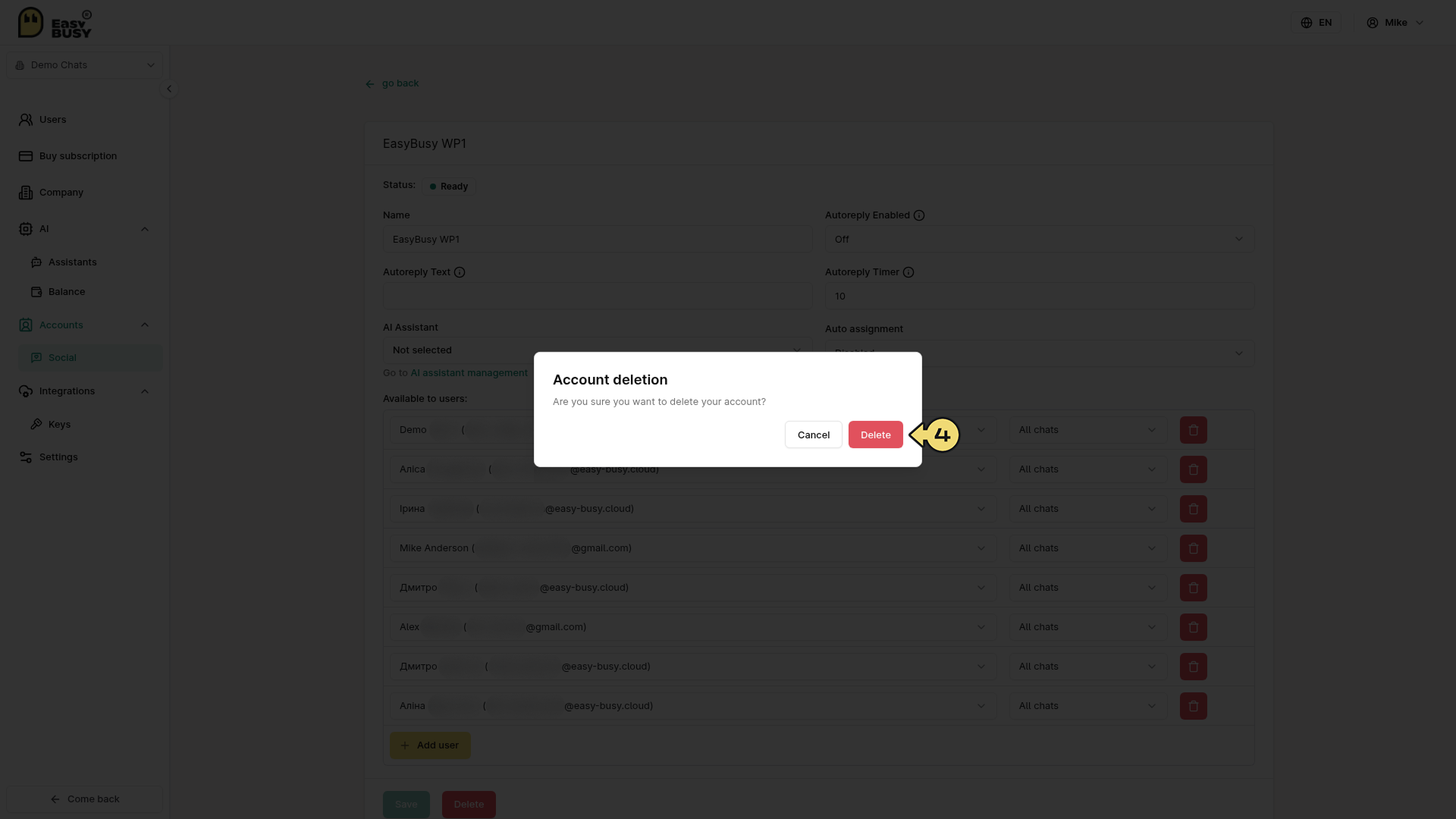 WhatsApp Integration – EasyBusy