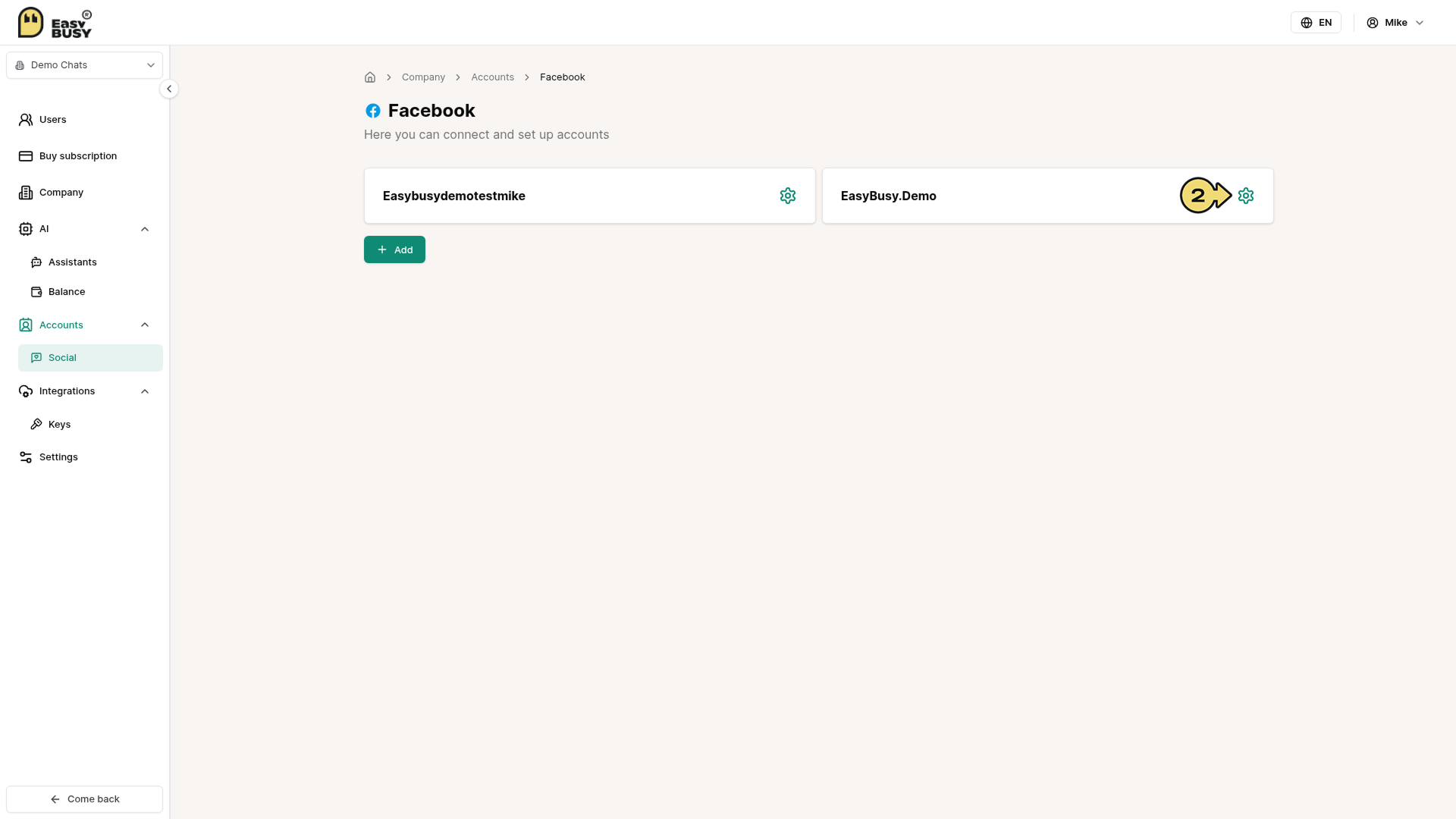 Facebook Messenger Integration – EasyBusy