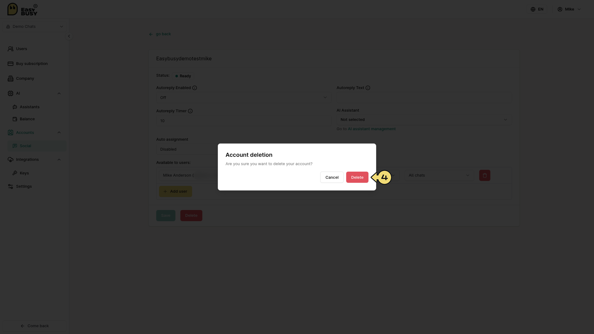 Facebook Messenger Integration – EasyBusy