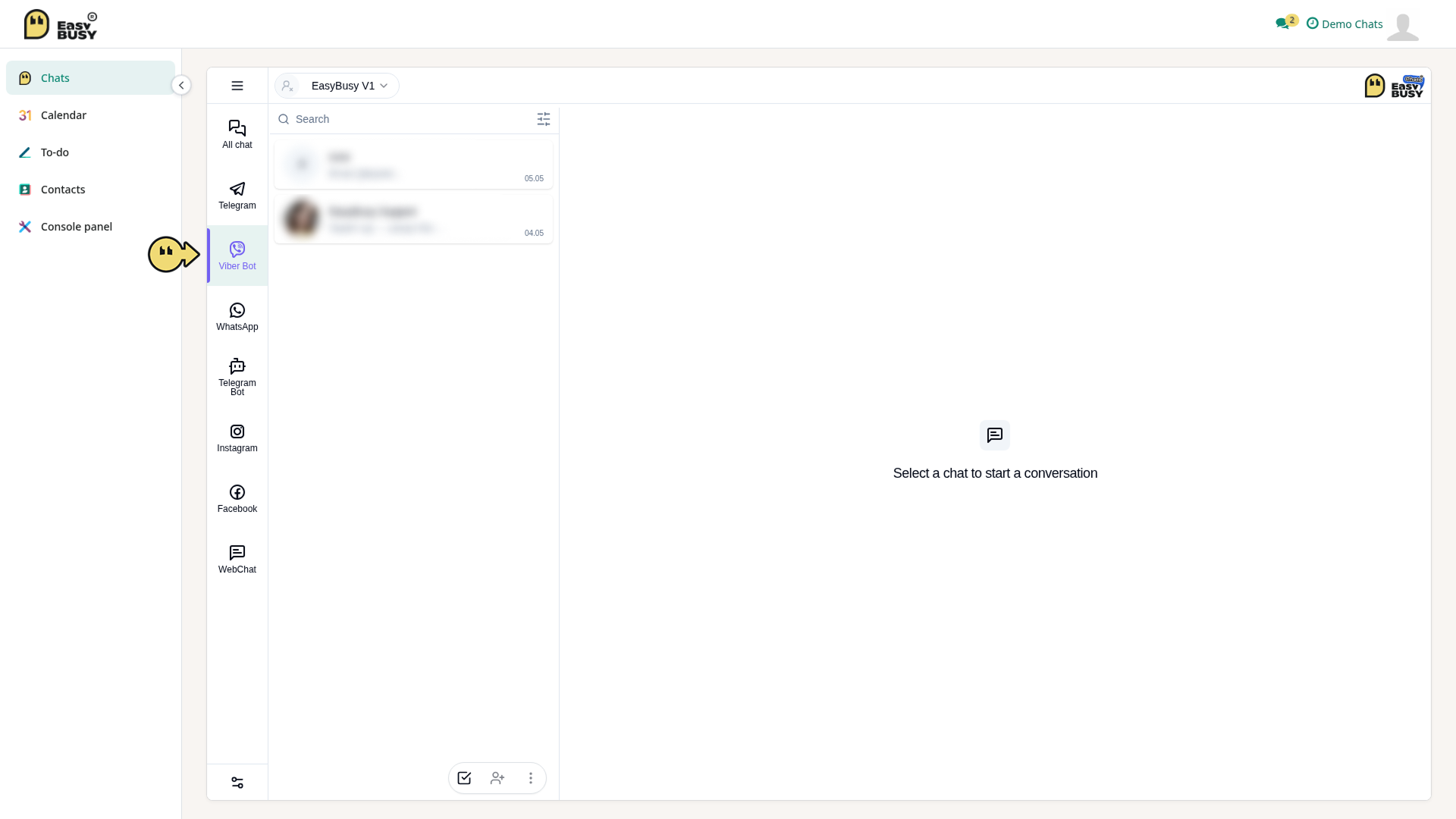 Viber Bot Integration – EasyBusy