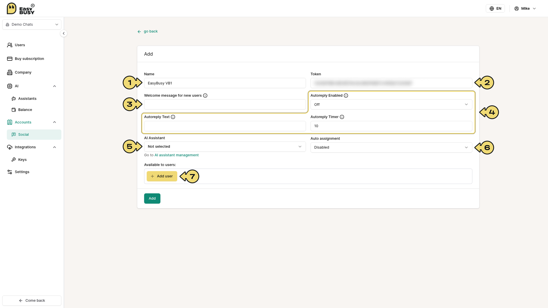 Viber Bot Integration – EasyBusy