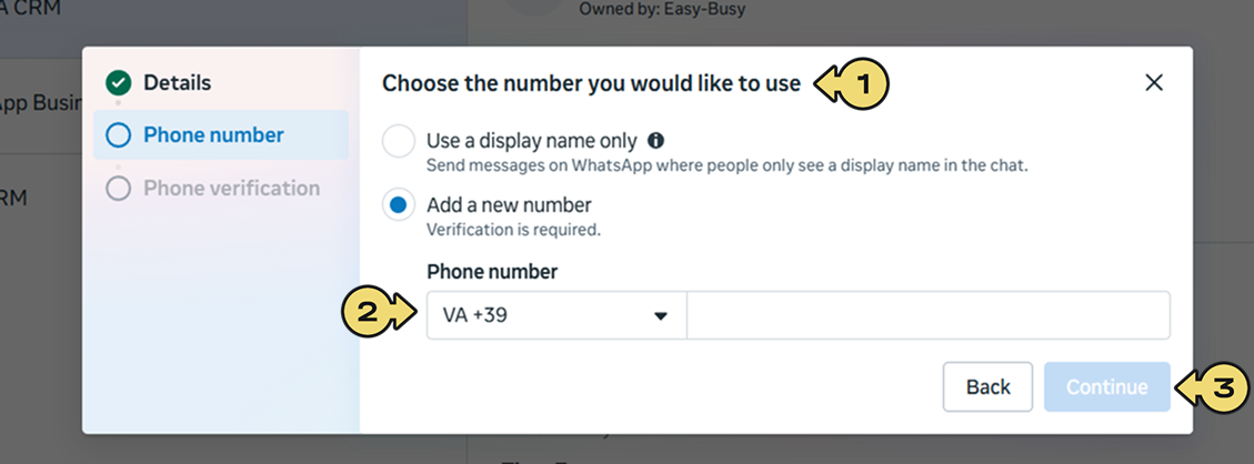 WhatsApp Business Account Integration – EasyBusy