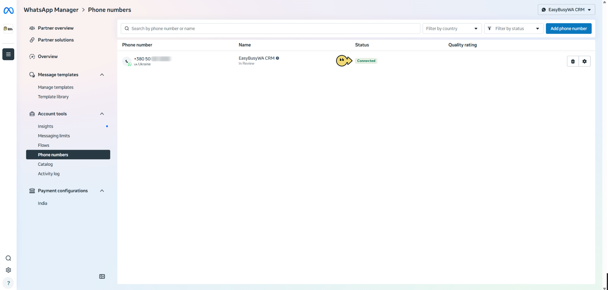 WhatsApp Business Account Integration – EasyBusy