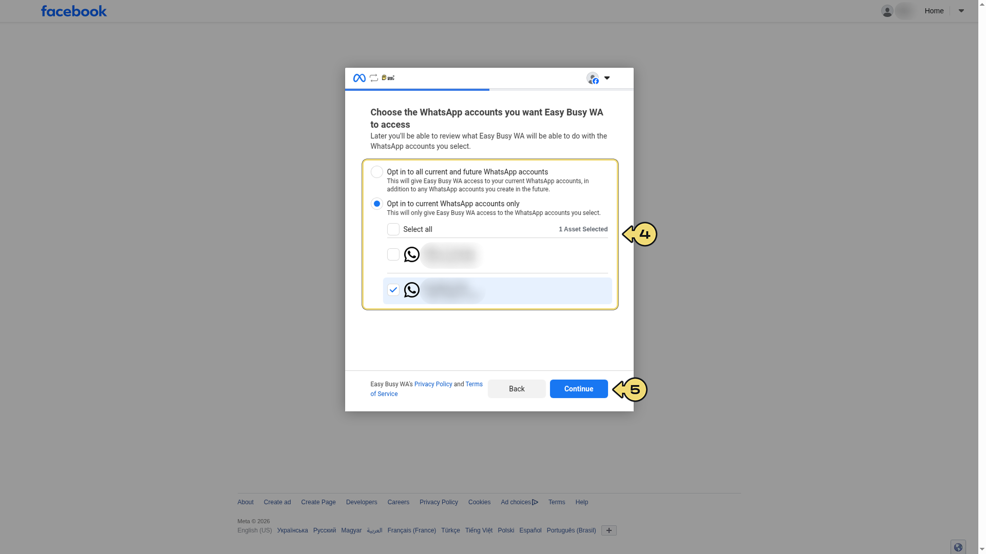 WhatsApp Business Account Integration – EasyBusy