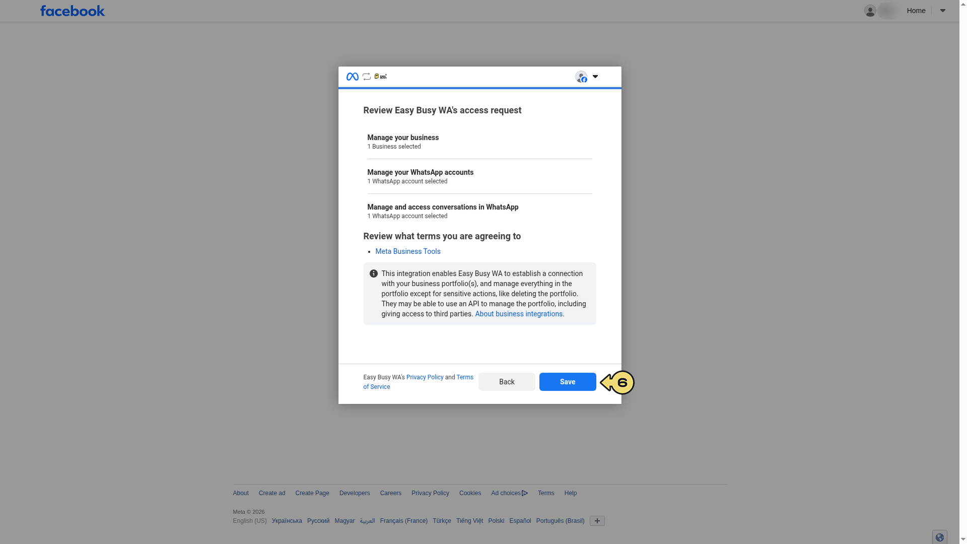 WhatsApp Business Account Integration – EasyBusy