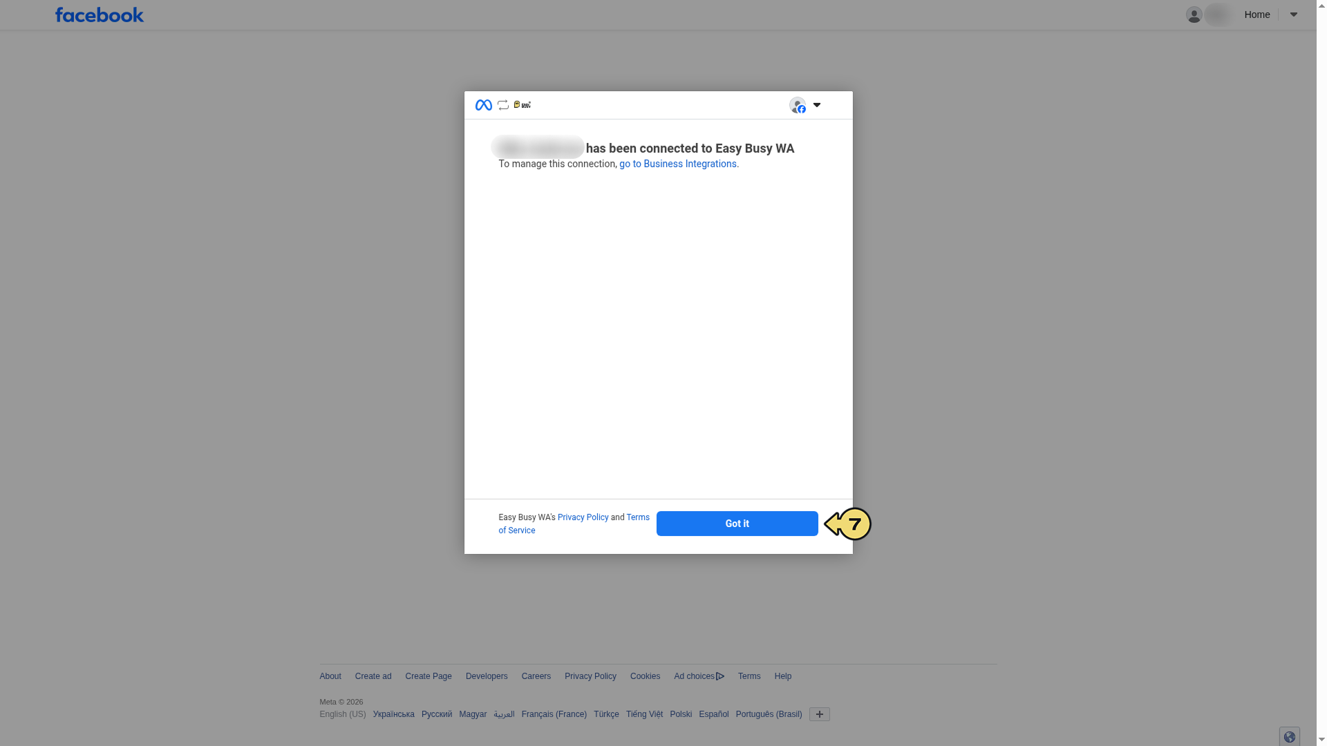 WhatsApp Business Account Integration – EasyBusy