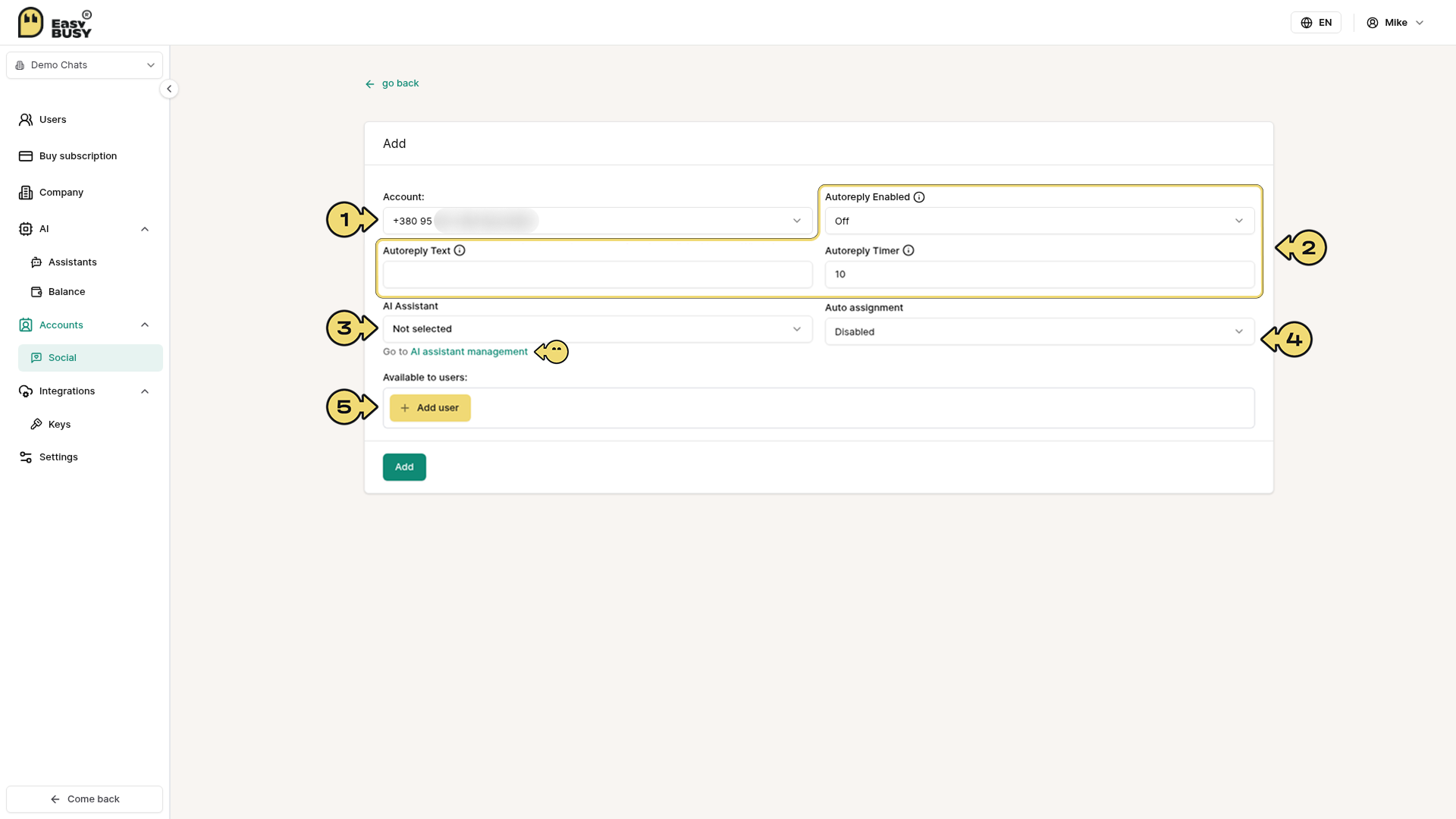 WhatsApp Business Account Integration – EasyBusy