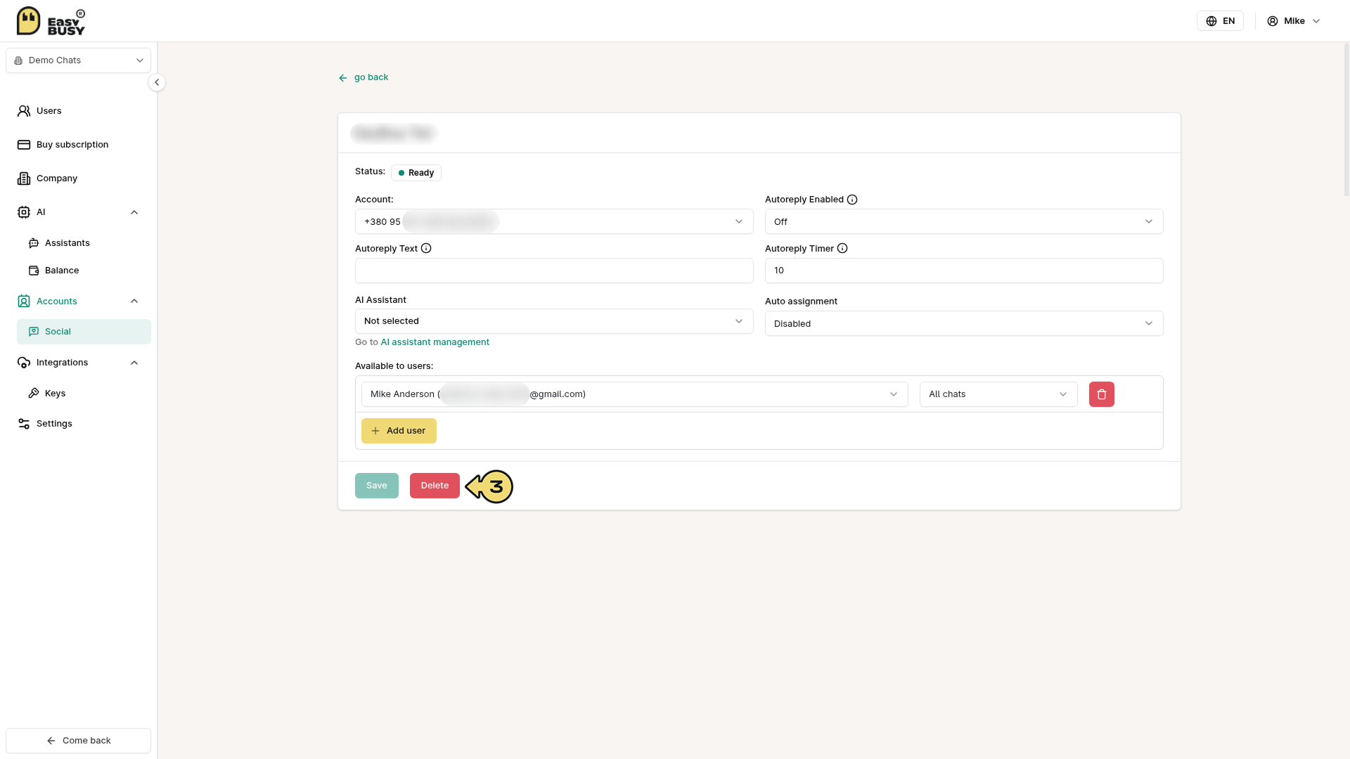 WhatsApp Business Account Integration – EasyBusy