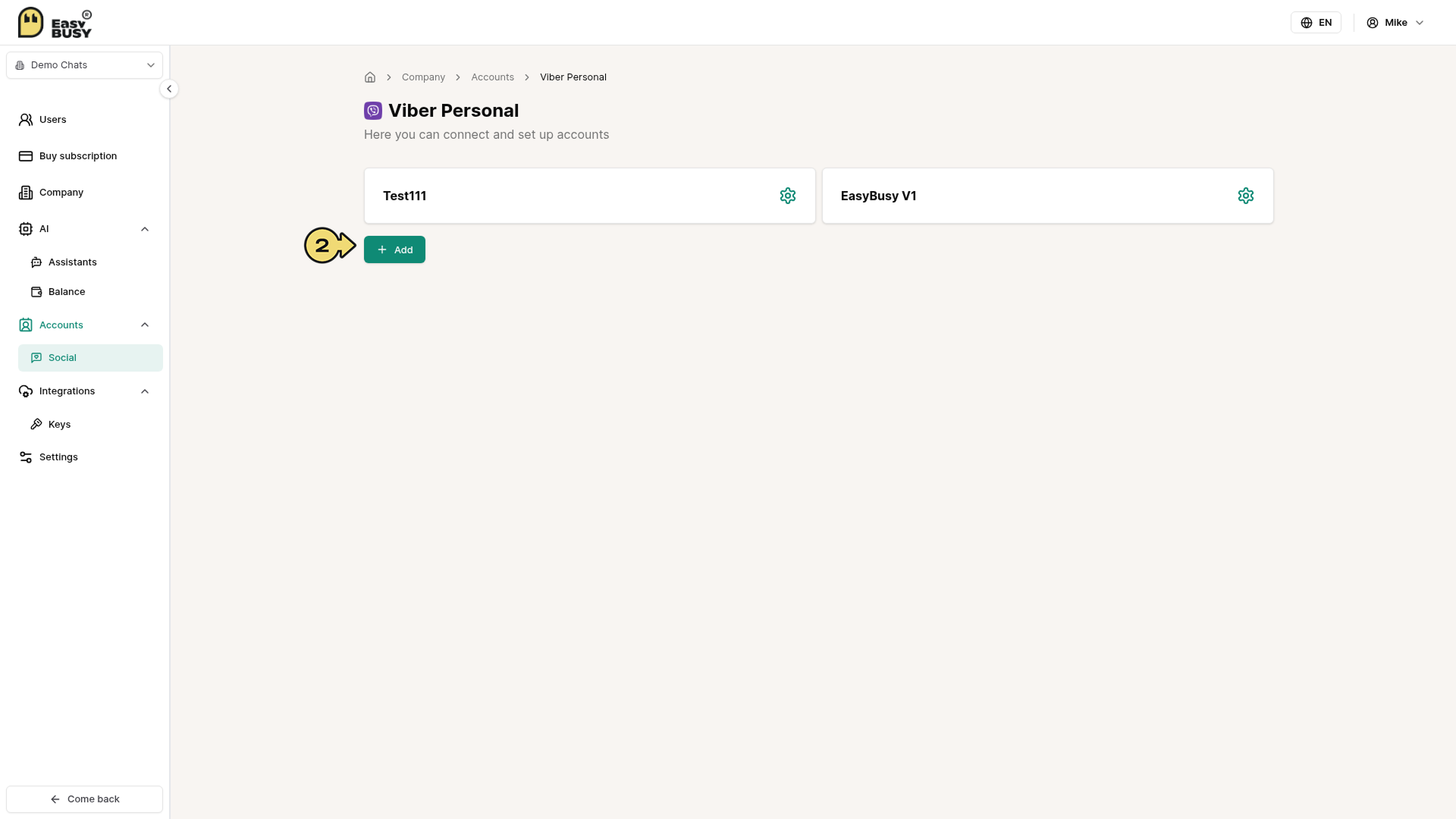 Viber Integration – EasyBusy