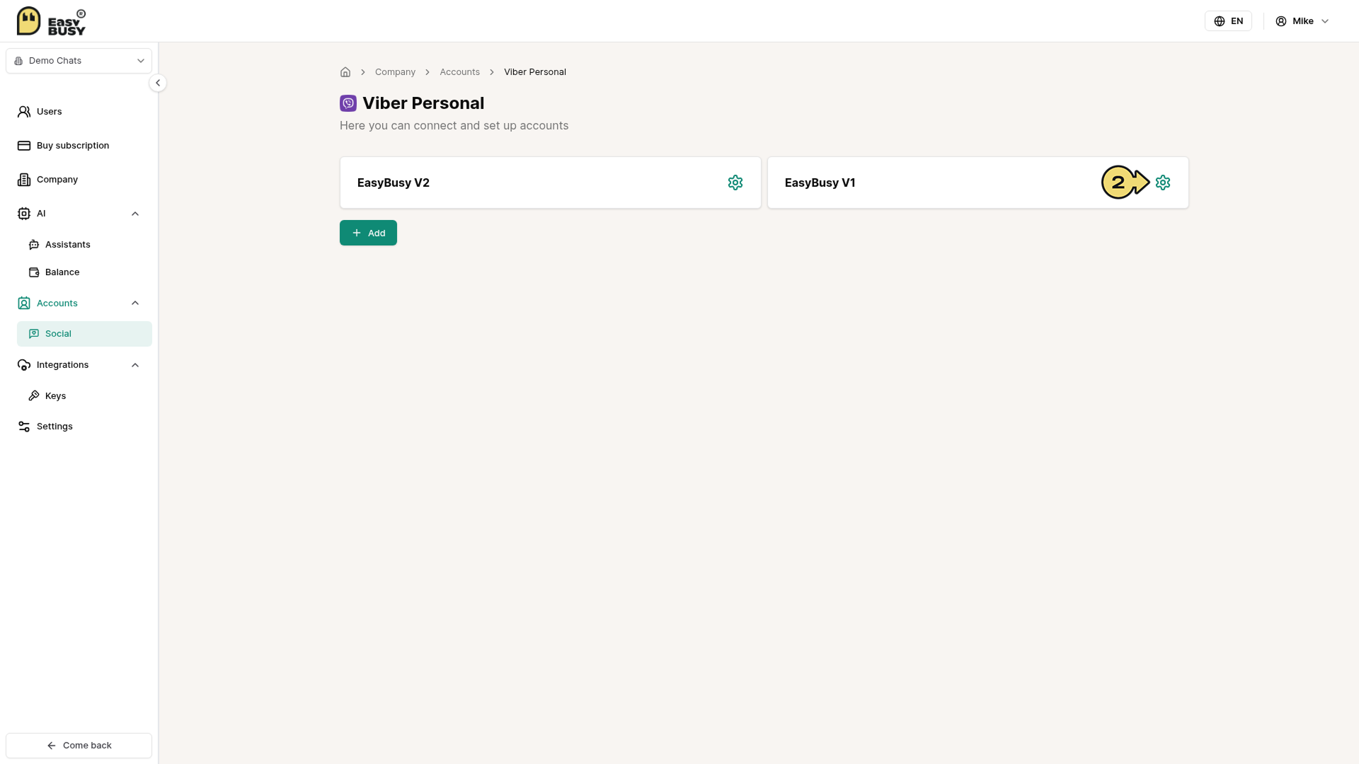 Viber Integration – EasyBusy