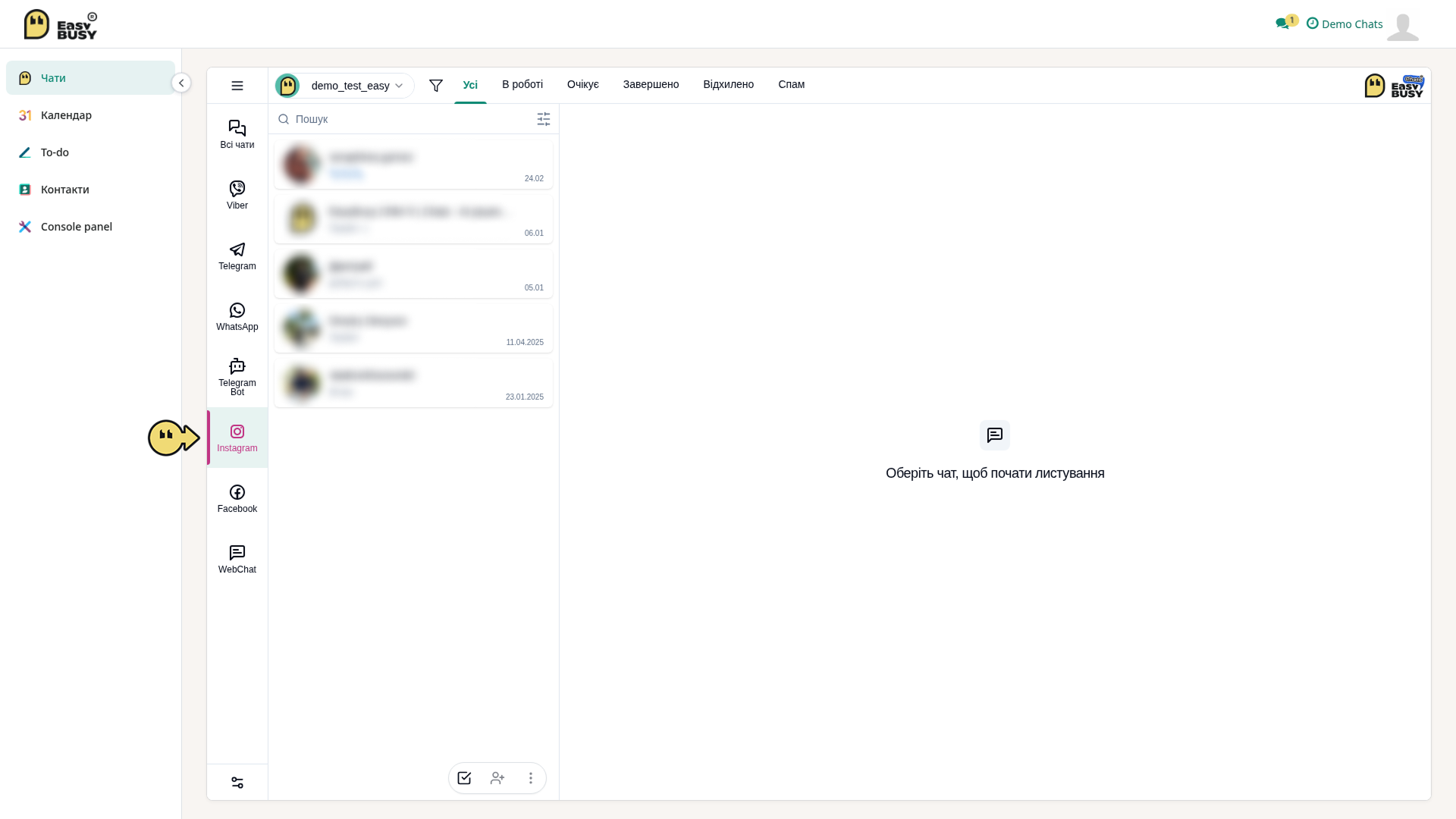 Instagram – EasyBusy Chats