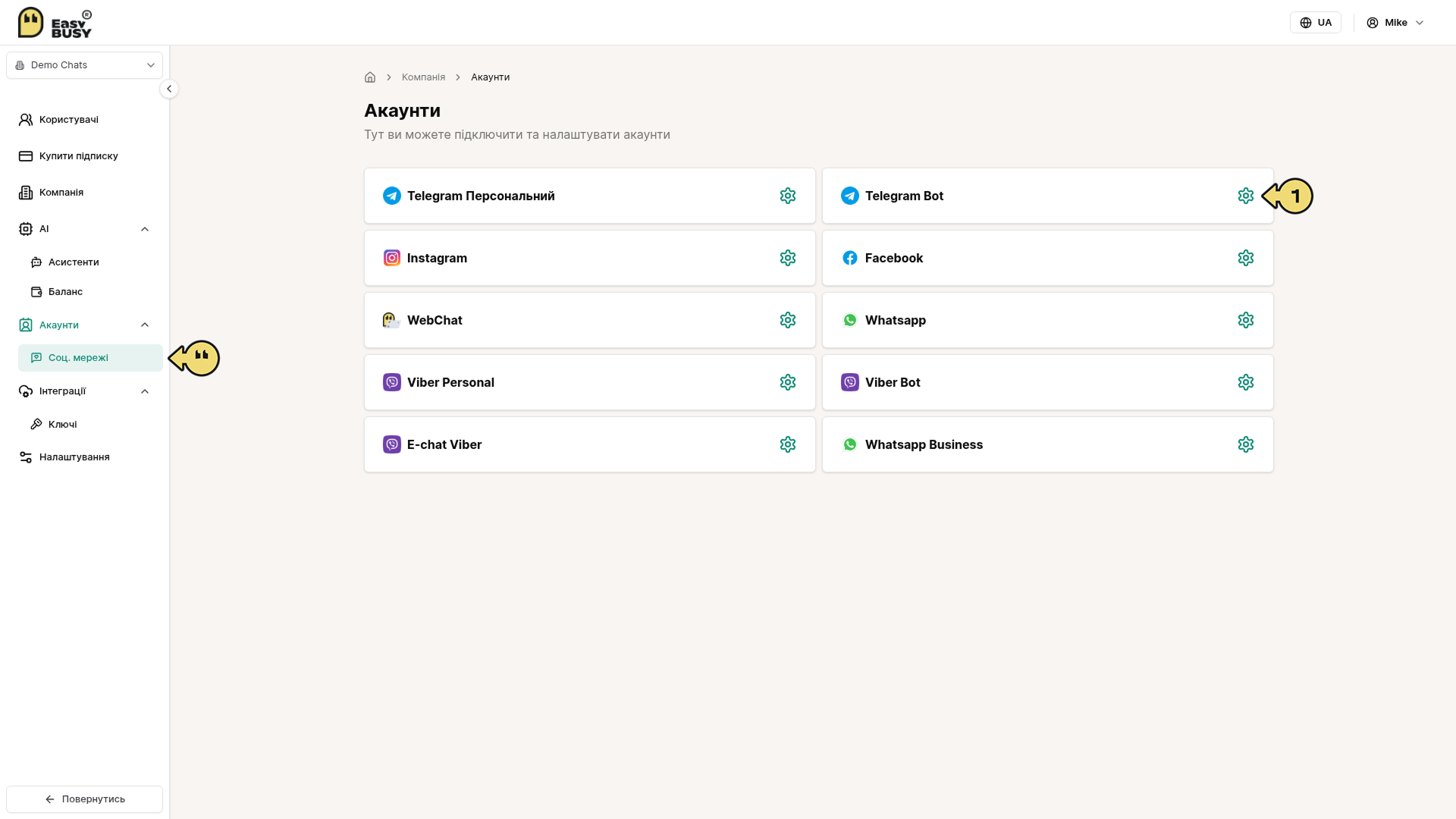 Telegram Bot – EasyBusy Chats