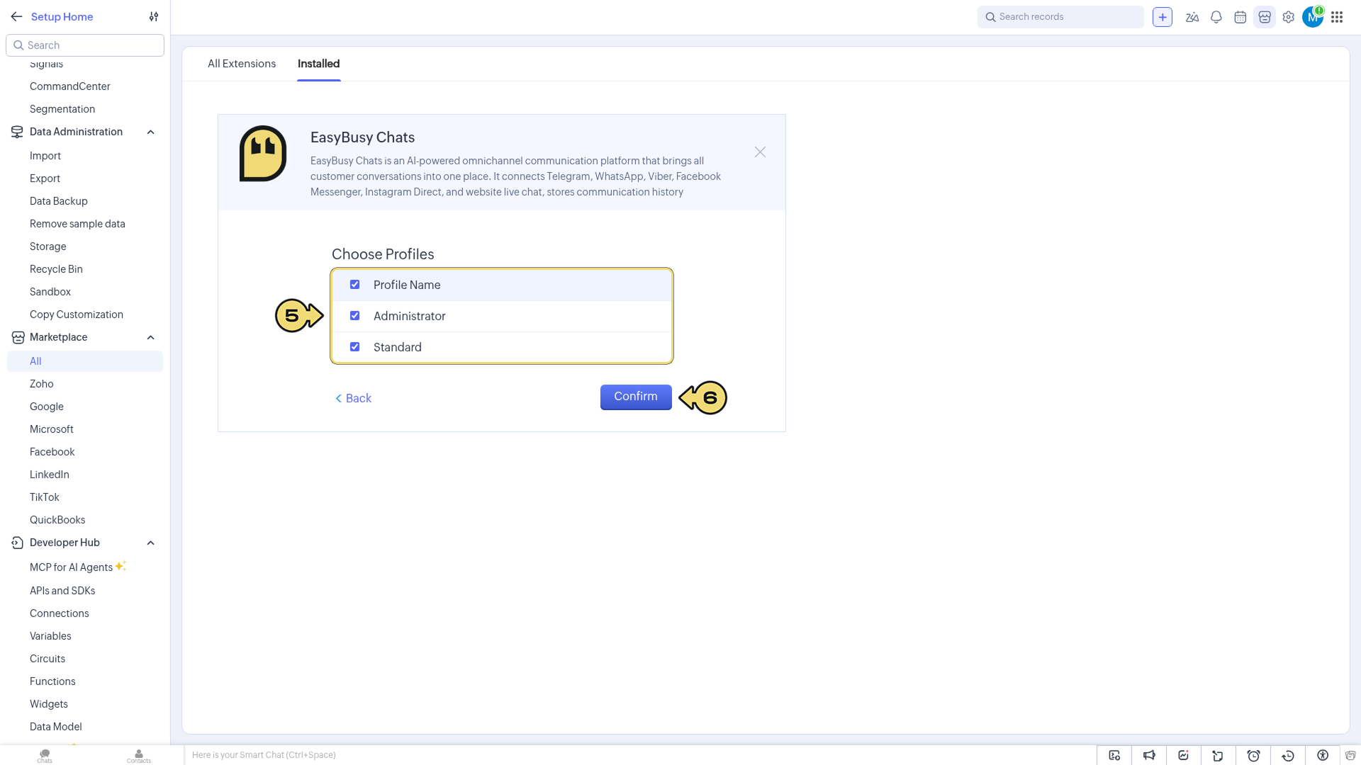 Integration in Zoho CRM – EasyBusy