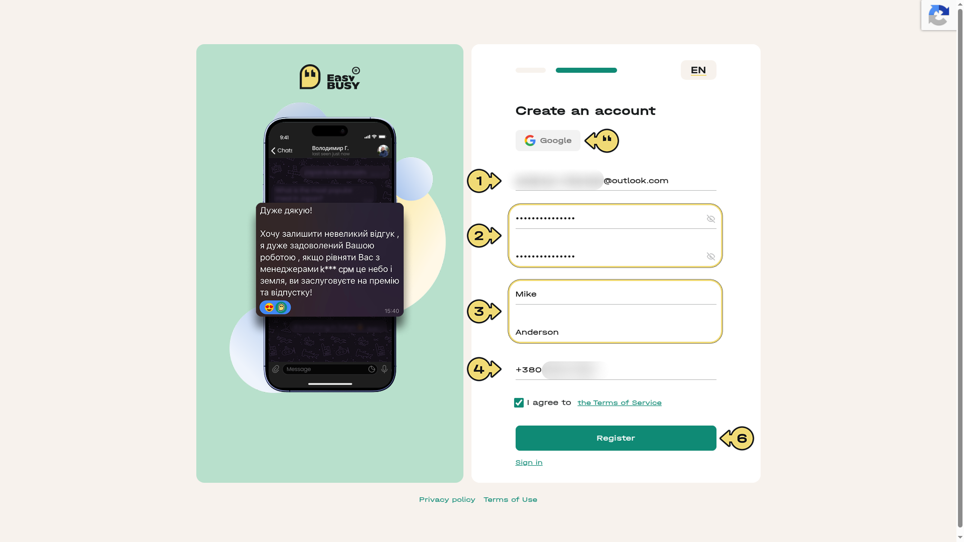 Onboarding in EasyBusy Chats – EasyBusy