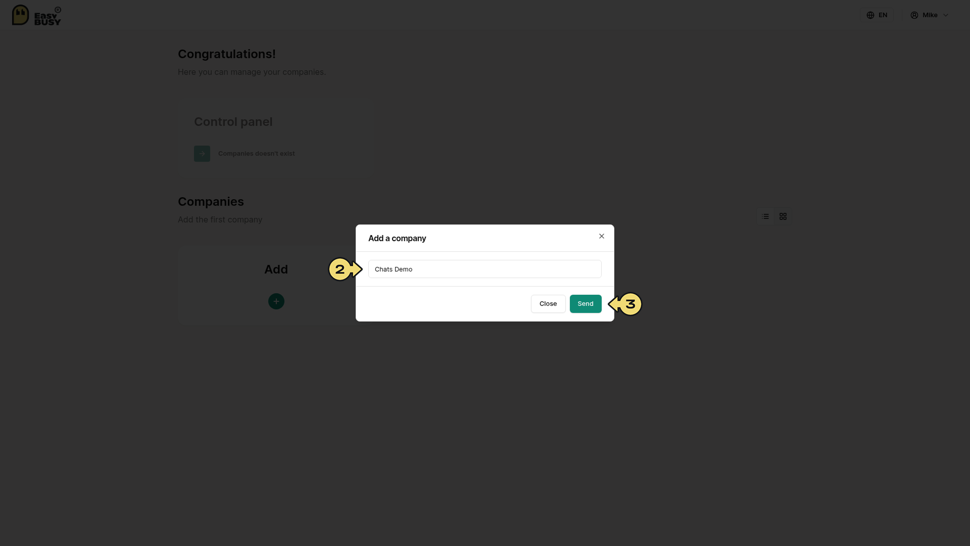 Onboarding in EasyBusy Chats – EasyBusy