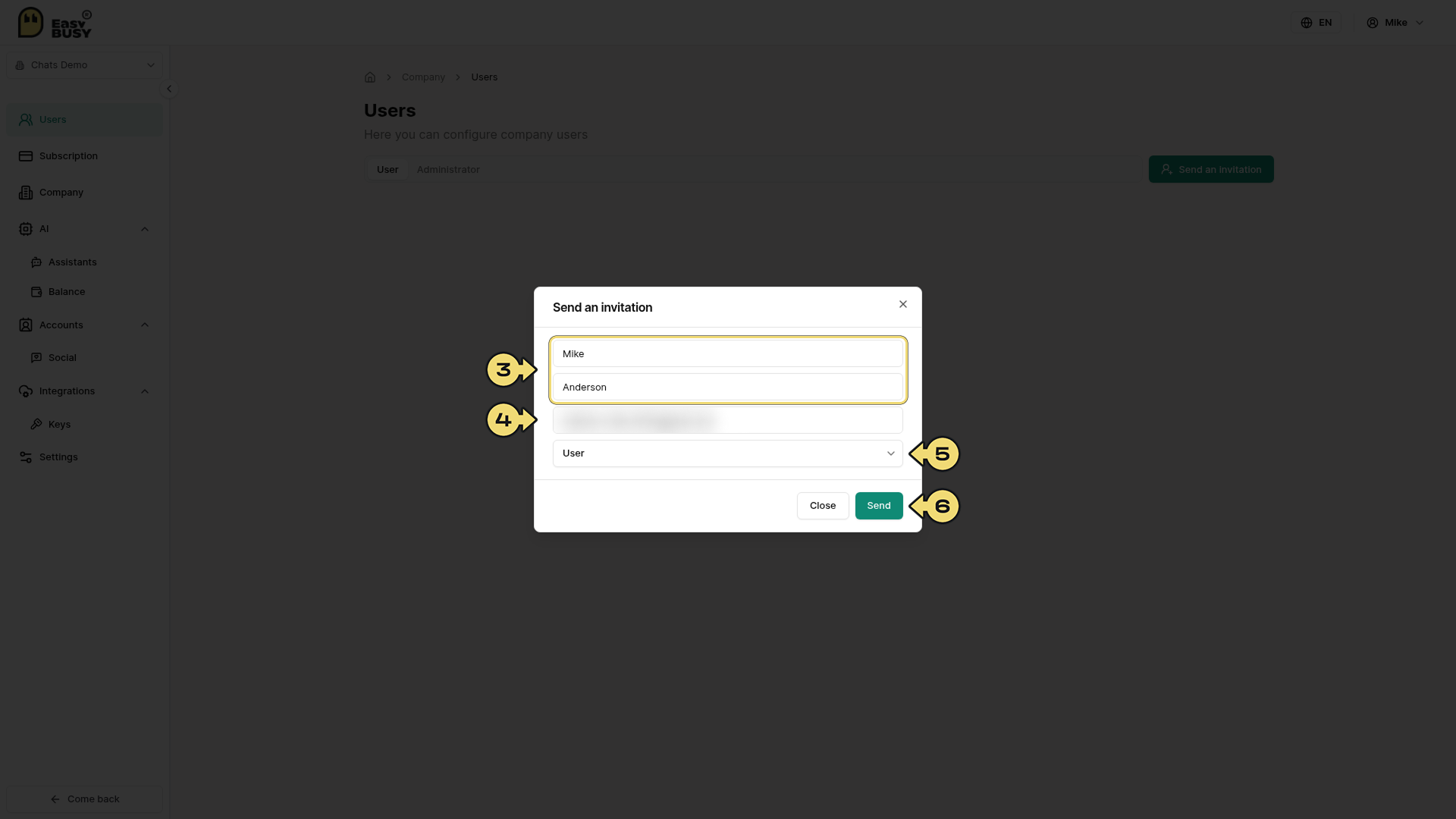 Onboarding in EasyBusy Chats – EasyBusy
