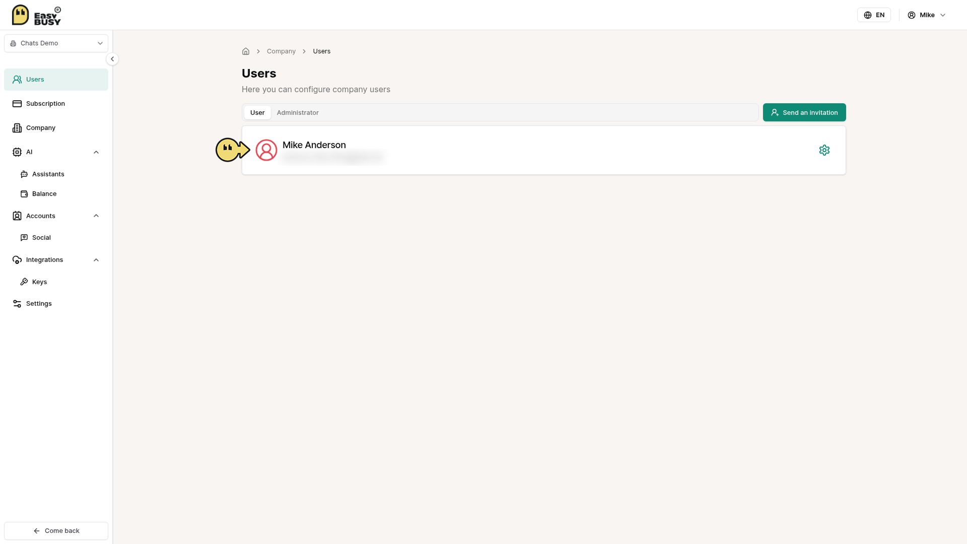 Onboarding in EasyBusy Chats – EasyBusy