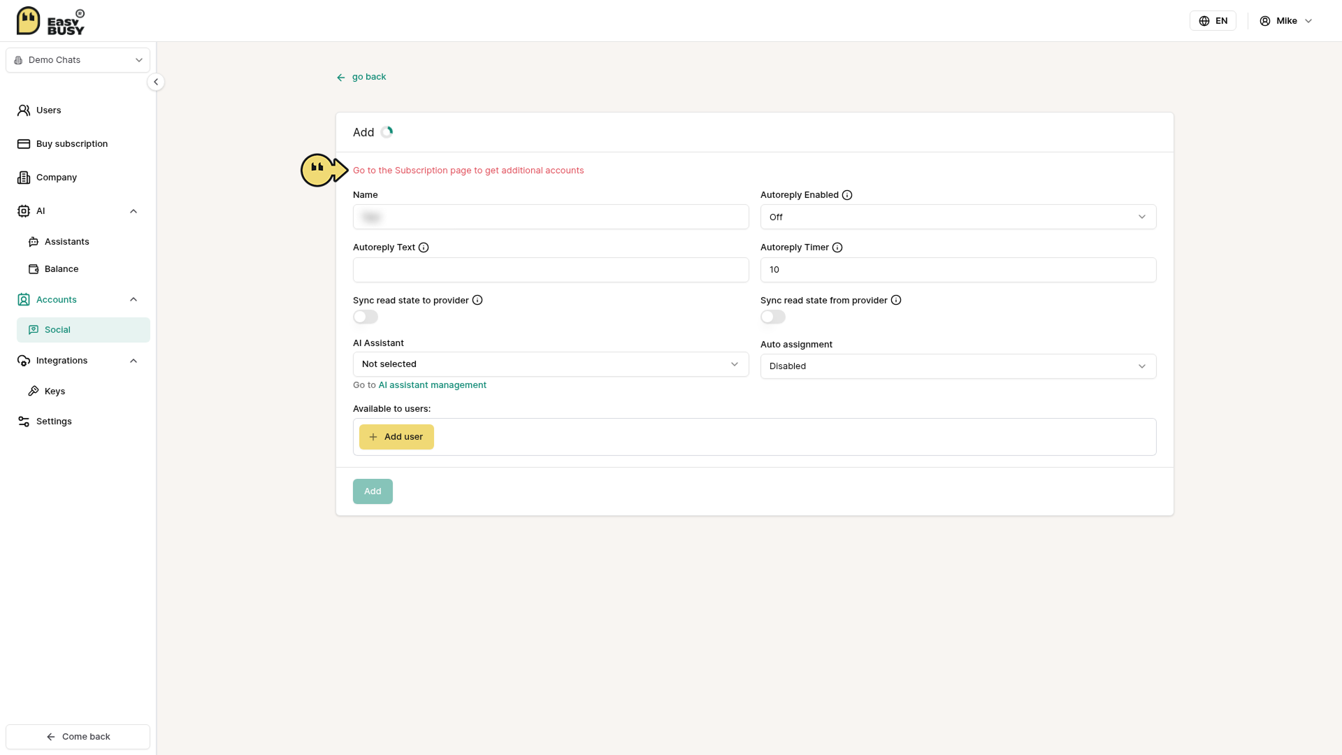 Integrations – EasyBusy
