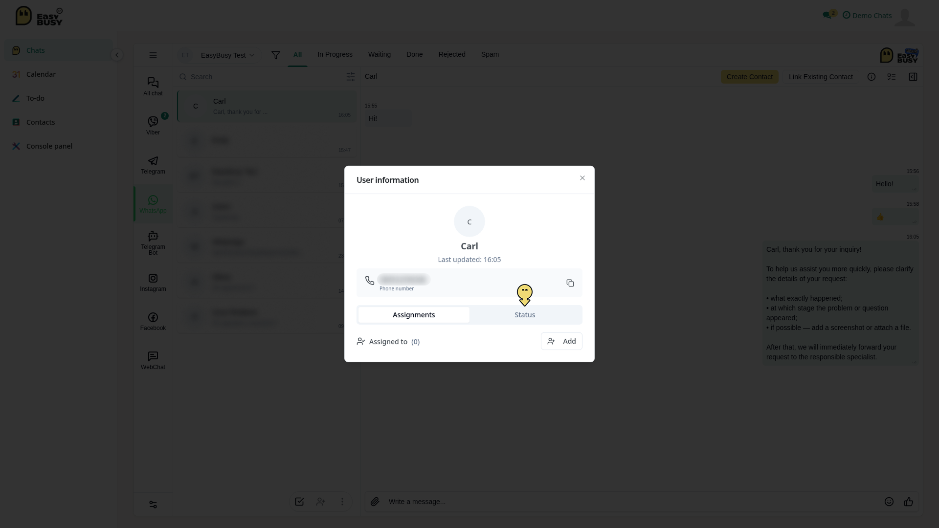 Chatting – EasyBusy