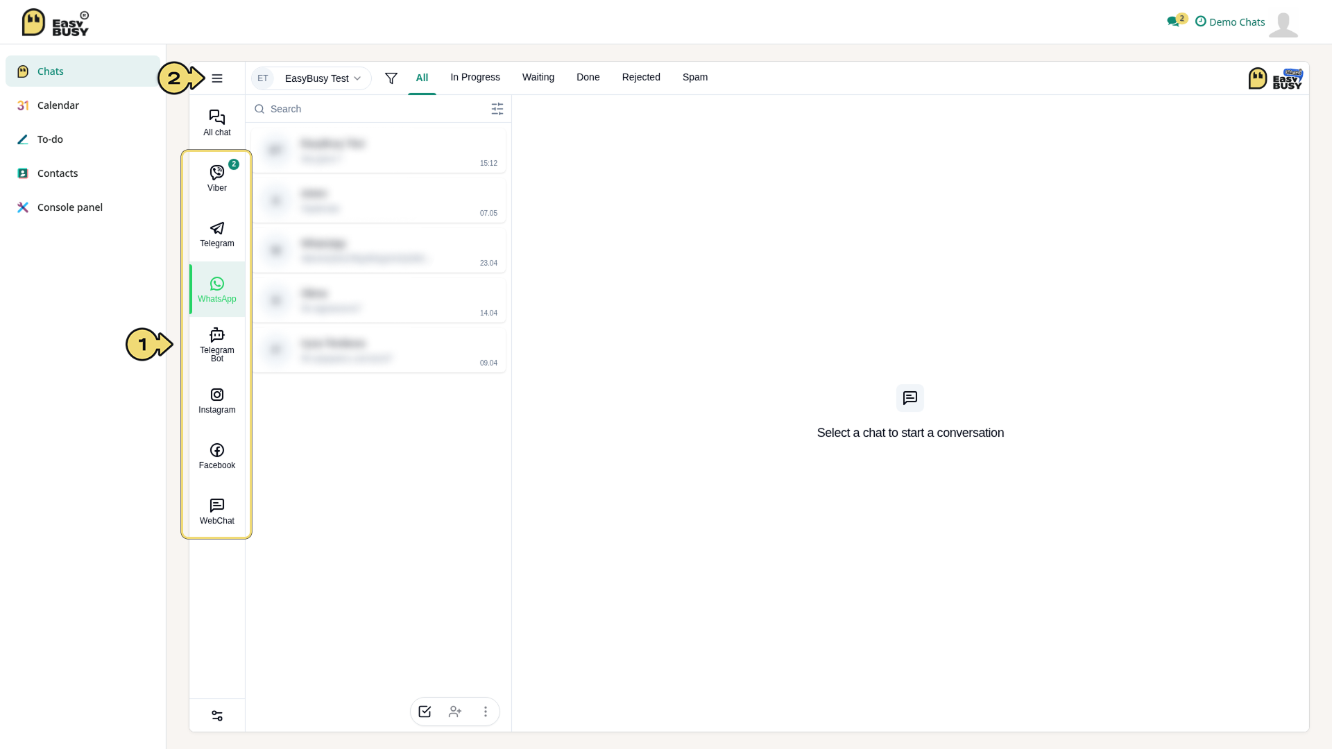 Contacts in Chats – EasyBusy